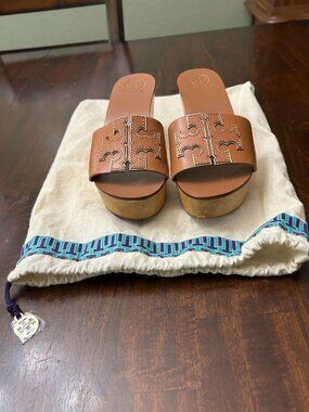 Tory Burch Ines Platform Wedge Slides - Size 7M